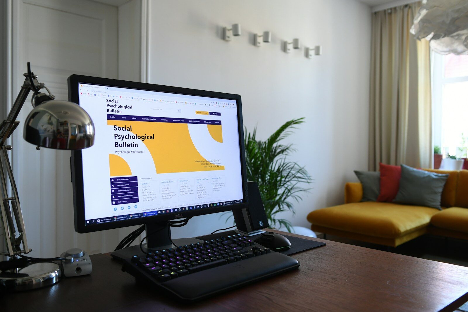 turned-on monitor